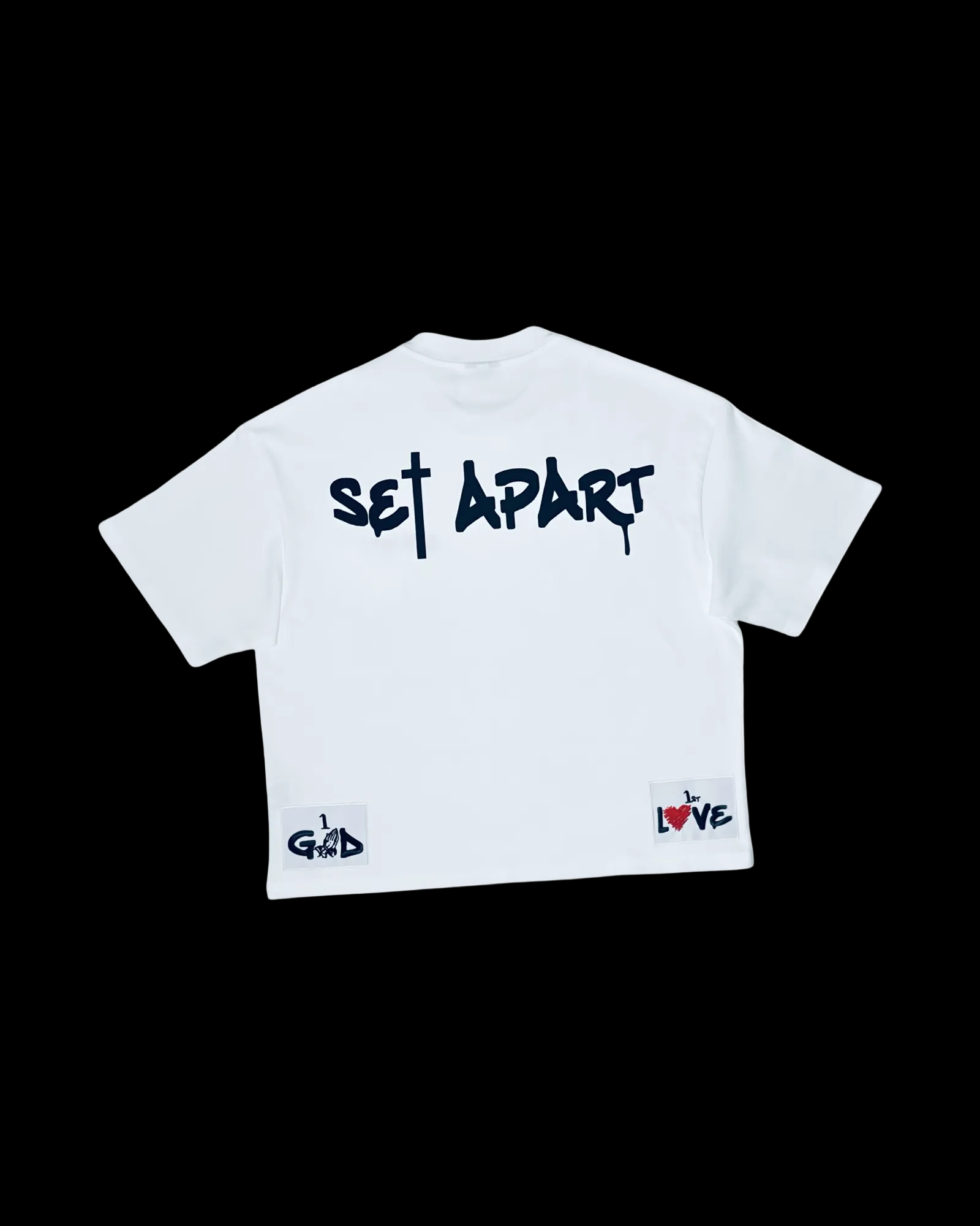 HOLYRICH custom “set apart” shirt with 2 custom patches