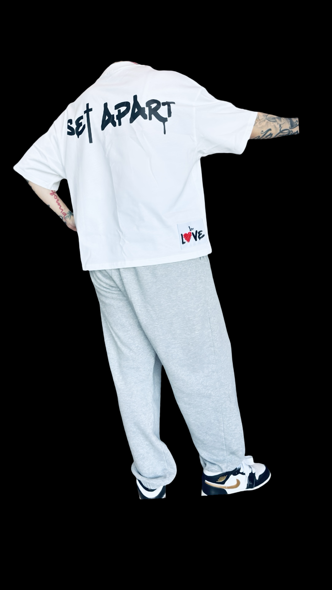 HOLYRICH custom “set apart” shirt with 2 custom patches