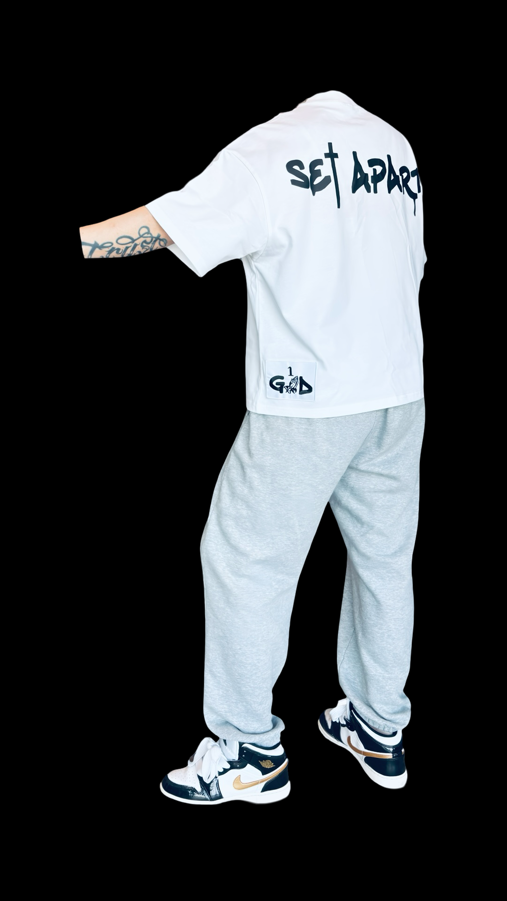 HOLYRICH custom “set apart” shirt with 2 custom patches