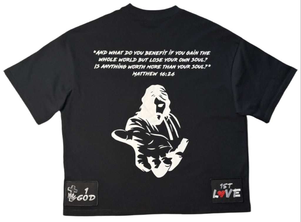 short sleeved shirt with 2 custom patches